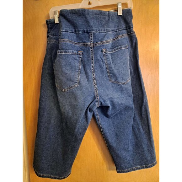Gloria Vanderbilt Women's Amanda Capri Blue Denim Jeans Plus Size 18 Pull On - Picture 3 of 9